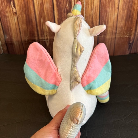 Unicorn Plush Animal Stuffed White 10 inch - Picture 3 of 6
